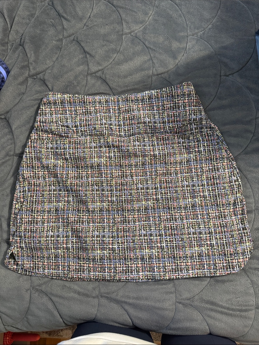 Multicolor Tweed Mini Skirt